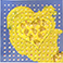 Thinking of love 2008 - 30 cm x 30 cm - Resine e acrilico su tela | Gianna Moise