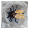 Mosca su argento - 2009 | 50cm X 32cm - olio su cartone, trattato con acrilico, resine e smalti | Gianna Moise